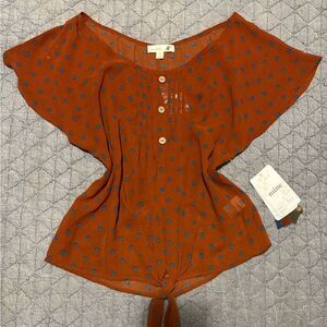 Mine Rust Polka Dot Blouse